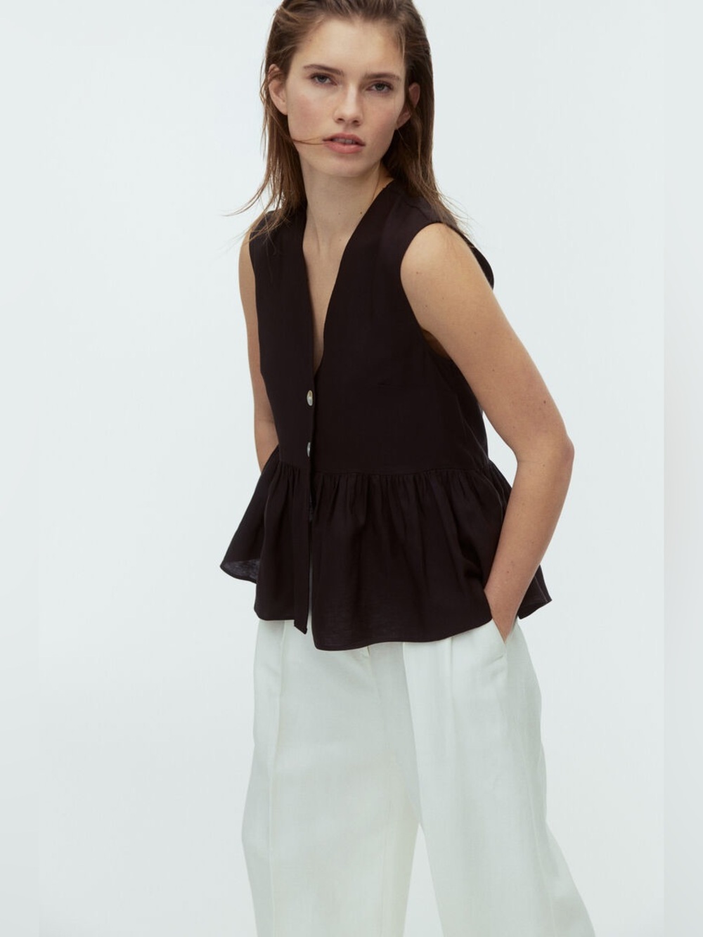 RW&CO Peplum Vest NWT